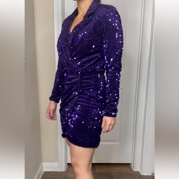 Zara Sequin Blazer Dress Limited Edition Size Small NWT - Picture 5 of 15